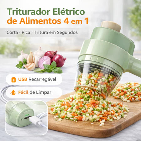Triturador de Alimentos Multifuncional Kit 4 em 1