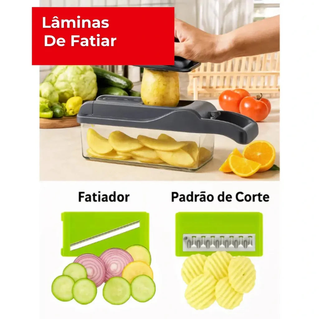 Multi Pro 16 em 1 - Corta, Fatia, Rala e Pica