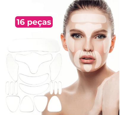 Kit Rejuvene Clean - Adesivos Anti-Rugas das famosas (Reutilizável - até 40 aplicações)