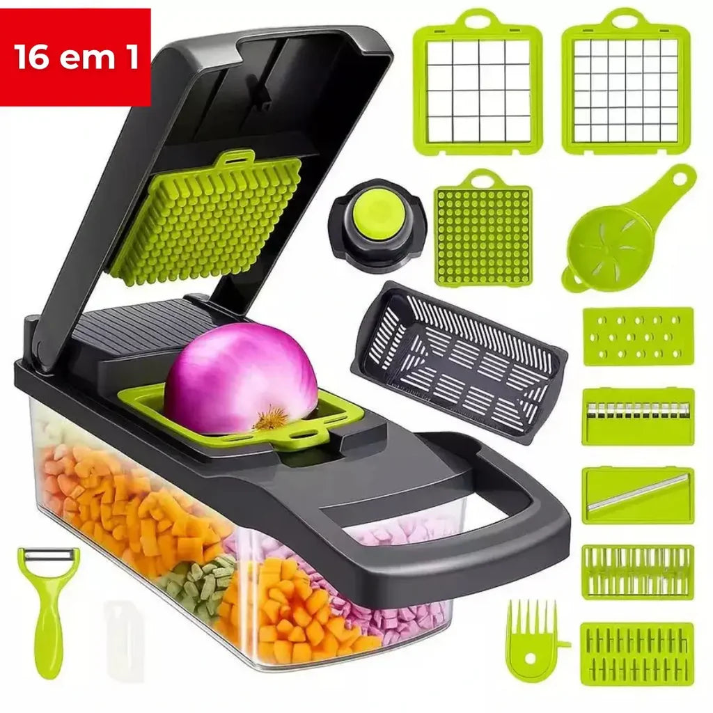 Multi Pro 16 em 1 - Corta, Fatia, Rala e Pica