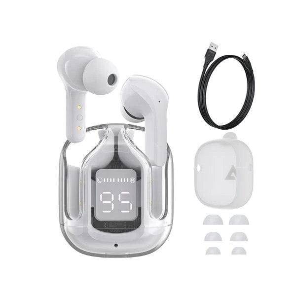 Fone de Ouvido Bluetooth TWS T6 Crystal - Loja Marviva - Loja Marviva