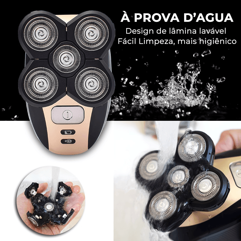 Máquina de Barbear e Aparar Elétrica 5 em 1 - Loja Marviva