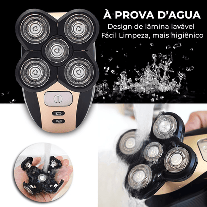 Máquina de Barbear e Aparar Elétrica 5 em 1 - Loja Marviva